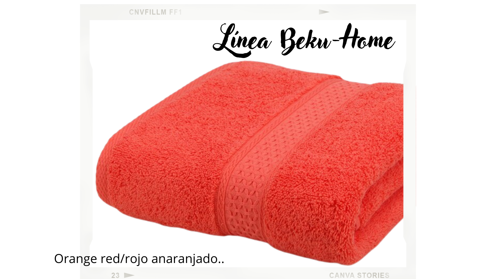 Toallas 100%Algodón 140*70,Orange red /Rojo anaranjado.